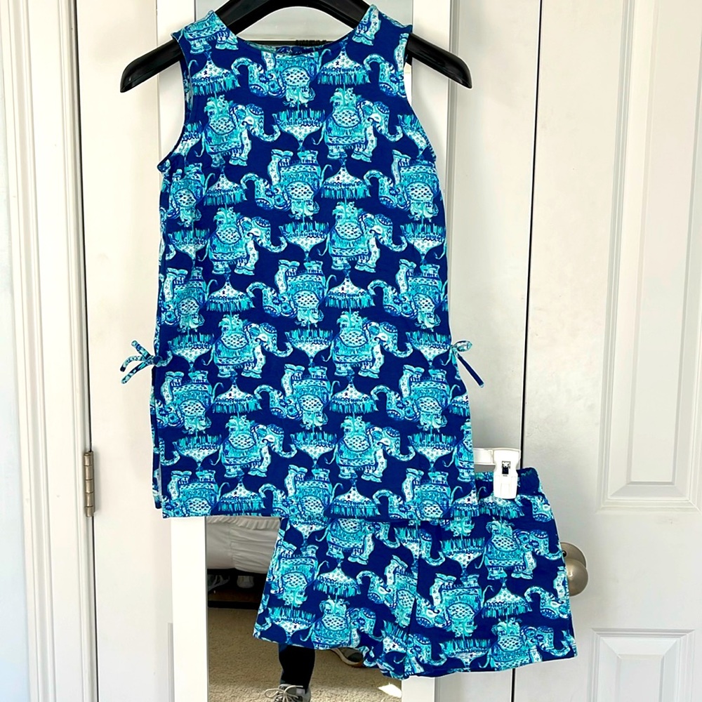 Lilly Pulitzer Set of shorts and top.  Elephant print. Girls size L (10-12)